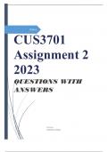 CUS3701 Assignment 2 2023