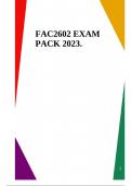 FAC2602 EXAM PACK 2023.