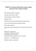 PMHNP Exam Reported Questions images, pmhnp Questions With Complete Solutions