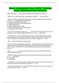 Basic Orientation Plus&sol; OSHA Training Exam Questions And answers