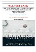 COGNITIVE PSYCHOLOGY: MIND  AND BRAIN 1ST EDITION EDWARD E. SMITH