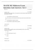 MATH 302 Midterm Exam – Question And Answers – Set 3