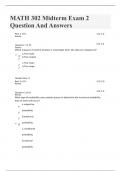 MATH 302 Midterm Exam 2 – Question And Answers