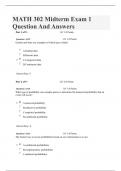 MATH 302 Midterm Exam 1 – Question And Answers