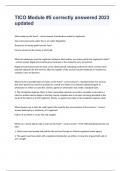 TICO Module &num;5 correctly answered 2023 updated