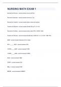 NURSING MATH EXAM 1&vert;2023 LATEST UPDATE&vert;GUARANTEED SUCCESS