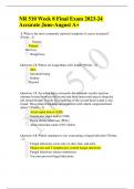 NR 510 Week 8 Final Exam 2023-24 Accurate June-August A&plus;
