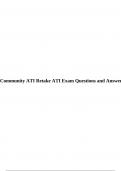 Community ATI Retake ATI Exam Questions and Answers&period;