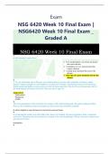 Exam NSG 6420 Week 10 Final Exam | NSG6420 Week 10 Final Exam _ Graded A