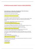 ATI RN Community Health Practice A 2019 &lpar;UPDATED&rpar;