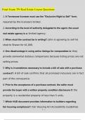 2023 TN Real Estate Course Final Exam  &lpar;Verified &rpar;