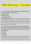 &lpar;Complete  Q&A &rpar; HESI Med Surg I Test Bank 2023