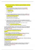 ATI EXAM SOLUTIONS QUESTIONS WITH ANSWERS 