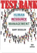 TEST BANK for Human Resource Management 16th Edition by Gary Dessler. ISBN 9780135174531, 0135174538. (All 18 Chapters).