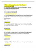 ATI Exam 2 Nursing Questions With Answers Latest  Update Best Final Exams
