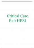Critical Care Exit HESI