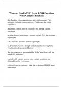Women's Health FNP, Exam 1| 344 Questions| With Complete Solutions
