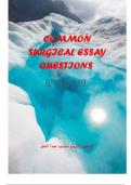 COMMON  SURGICAL ESSAY  QUESTIONS  6th LEVEL