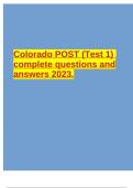 Colorado POST (Test 1) complete questions and answers 2023.
