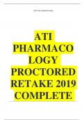 ATI PHARMACOLOGY PROCTORED RETAKE 2019 COMPLETE EXAM ALL 70 QUESTIONS AND CORRECT ANSWERS.