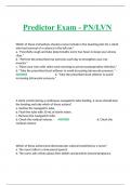 PN&sol;LVN PREDICTOR 2023 &sol; 2024 REAL EXAM 150 QUESTIONS AND ANSWERS&period;