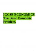 IGCSE ECONOMICS The Basic Economic Problem