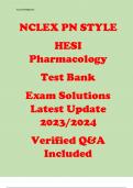  {NGN} HESI Pharmacology Test Bank Exam Solutions Latest Update 2023-2024 Verified Q&A Included