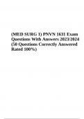 PNVN 1631 Exam Questions With Answers 2023/2024 (50 Questions Correctly Answered Rated 100%)