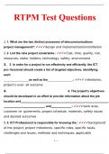 RTPM Test Questions  And Answers &lpar;Answers Verifed By Experts&rpar; 2022-2023