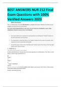 BEST ANSWERS NUR 212 Final  Exam Questions with 100%  Verified Answers 2023