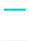 HUM 112 FINAL MILESTONE | STRAYER UNIVERSITY