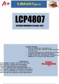 LCP4807 Exam Portfolio 2023 - Due 2 November 2023