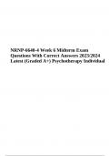 NRNP-6640 Week 6 Midterm Exam 2023&sol;2024 - Questions With Correct Answers Latest Graded A&plus;