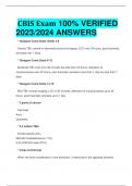 CBIS Exam 100% VERIFIED  2023/2024 ANSWERS
