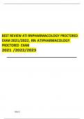 BEST REVIEW ATI RNPHARMACOLOGY PROCTORED EXAM 2021&sol;2022&comma; RN ATIPHARMACOLOGY PROCTORED EXAM 2021 &sol;2022&sol;2023