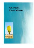 CRW2601 Exam Memos&period;