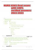 NURS 6565 final exam-with 100% verified answers-2022-2023