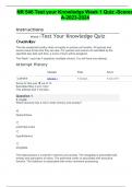 NR 546 Test your Knowledge Week 1 Quiz -Scored A-2023-2024