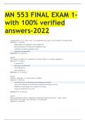 MN 553 FINAL EXAM 1-with 100% verified answers-2022