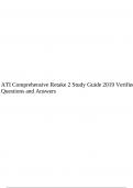 ATI Comprehensive Retake 2 Study Guide 2019 Verified Questions and Answers&period;