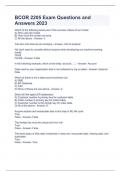 BCOR 2205 Exam Questions and Answers 2023
