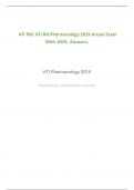 ATI RN/ ATI RN Pharmacology 2019 Actual Exam  With 100%  Answers.  ATI Pharmacology 2019 Pharmacology I 