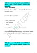 NURS 634 Advanced Health Assessment Midterm Review of Quiz Questions &lpar;Verified Answers&rpar;2023 GRADED A&plus;