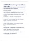 BCOR 2205: Info Management Midterm Exam 2023