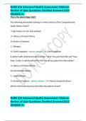 NURS 634 Advanced Health Assessment Midterm Review of Quiz Questions &lpar;Verified Answers&rpar;2023 GRADED A&plus;