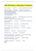 ASP 303 Exam 1&colon; Questions & Answers