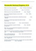 Paramedic National Registry&colon; Q&sol;A