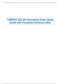 TOMPSC SCCJA Cumulative Exam Study Guide with Complete Solutions 2023&period;
