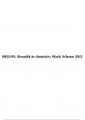 H032/01: Breadth in chemistry Mark Scheme June 2022.