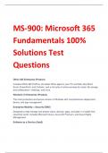 MS-900&colon; Microsoft 365  Fundamentals 100&percnt;  Solutions Test  Questions